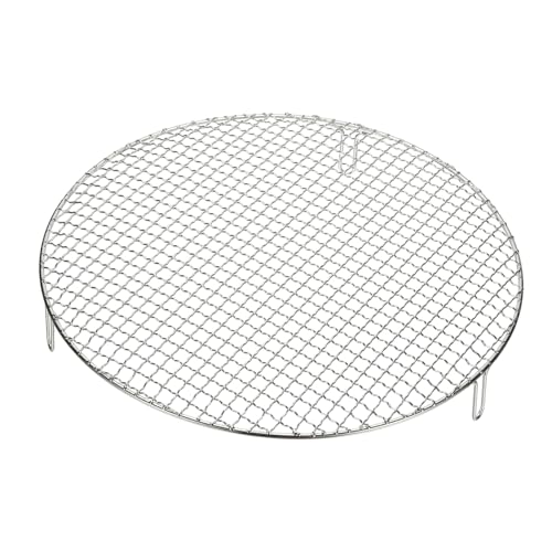 uxcell 15 Inch Round Cooking Rack, Stainless Steel Canning Racks with Legs, Barbecue Mesh Grill for Baking Cooling Steaming Cookware - size: 15 Inch