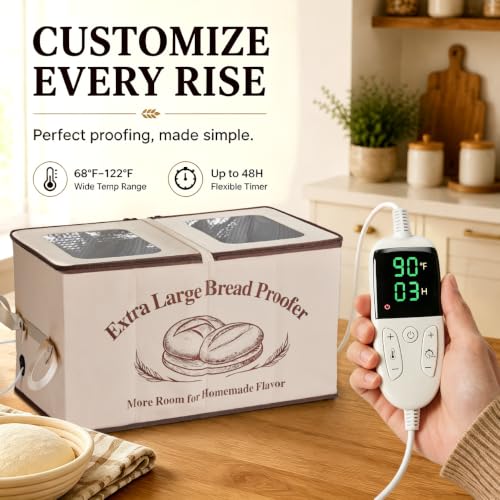 XL Bread Proofing Box Foldable Bread Proofer 23.6" Long Sourdough Warmer