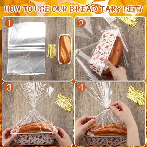 Hushee 50 Set Fall Paper Mini Loaf Pan Disposable, Maple Leaves - style: Leaves