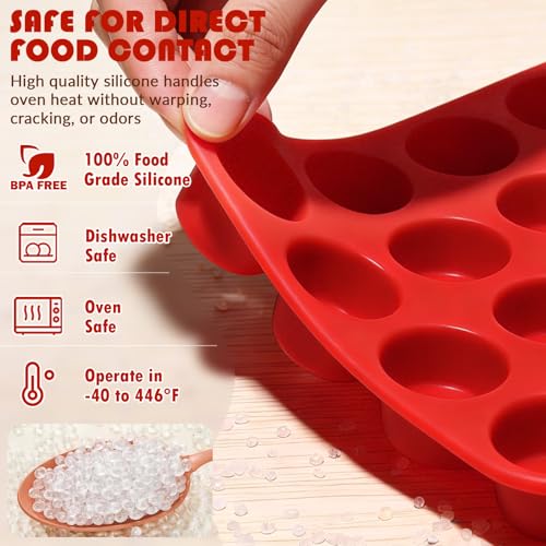 HKNMTT Mini Silicone Muffin Pans for Baking 24Cups BPA-Free Egg Bites Molds - style: Mini Muffin Pan 1PC
