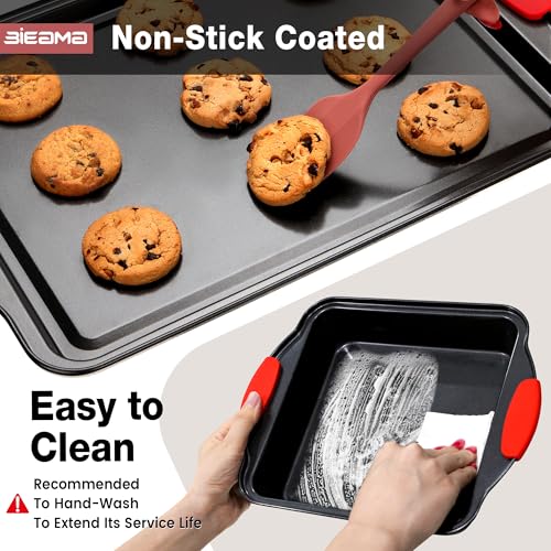 BIEAMA 13-Piece Baking Pans Sets, Nonstick Bakeware Sets