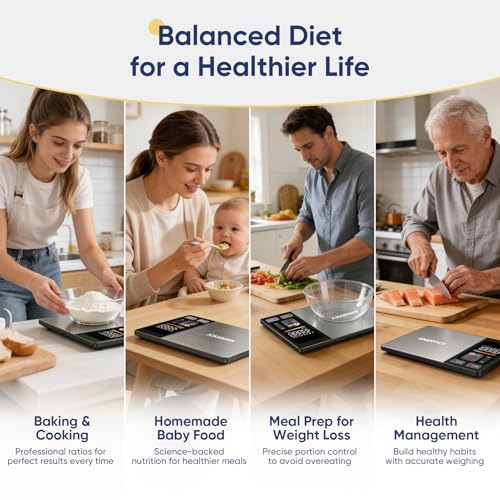 Smart Food Scale with Nutritional Calculator, Free APP with 24 Nutrients