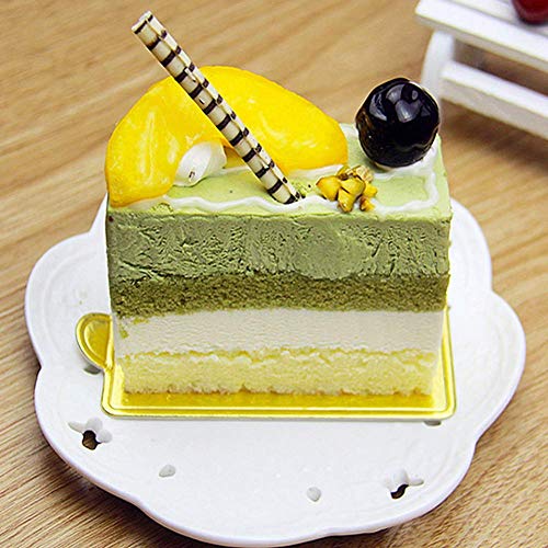 HANSGO Mini Square Golden Cardboard Cake Base,Single Cupcake Container 100PCS Cake Paper Plates Dessert Board Base Grease-Proof and Freezer-Durable Pastry Cardboard - size: Square Cake Base