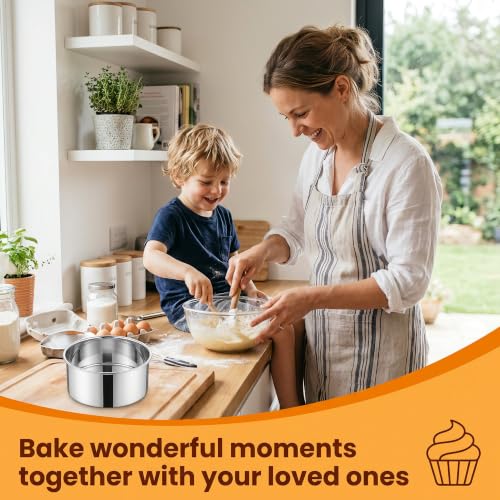 Homikit 4 Inch Round Cake Pan set of 3, Mini Layer Cake Baking Pans - size: 4 inch