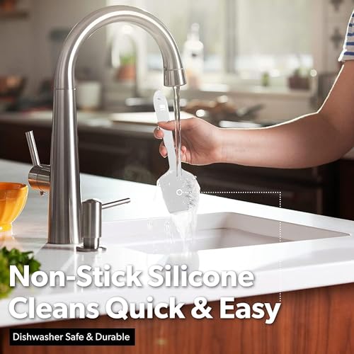 DI ORO Silicone Spatula Set - 600F Heat Resistant, 5-Pc Stone - color: Stone