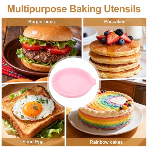 uxcell 2Pcs 7" Air Fryer Egg Pan Easy Release Ramekins Reusable, Pink - color: Pink, size: 7 Inch