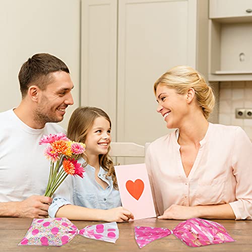 Aneco Pink Cellophane Bags 100 Pack 10.6 x 5.1 Inch - color: Pink