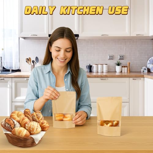 JETMORE 150 Pack Treat Bags, Snack Bags, Sealable Treat Bags, 4.7x7.9in - color: Yellow, size: 150 Pack 4.7x7.9in (12x20cm)