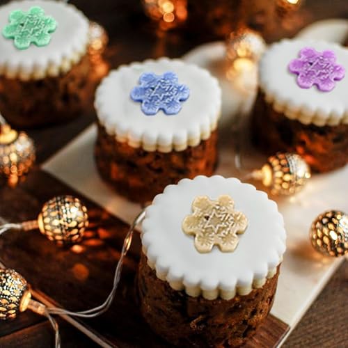 Snowflake Ice Cube Mold Silicone Christmas Ice Cube Tray,Snowflake Shapes Dessert Baking Mold for Chocolate, Candy, Gummy