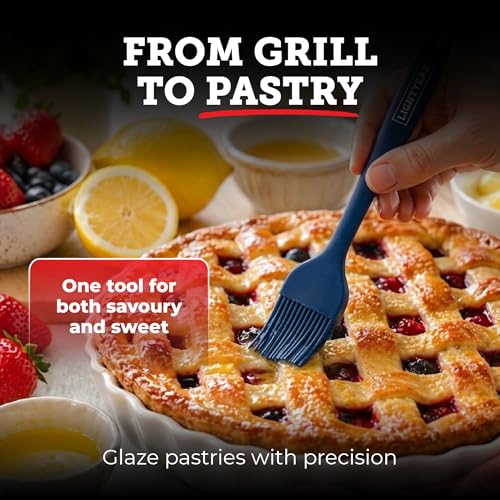 Lightyear Silicone Basting Brush for Cooking – Pastry Brush Set - color: Blue