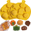 Fall Silicone Molds, 2 Pack Thanksgiving Soap Molds 14 Cavity - color: Thanksgiving Soap Molds