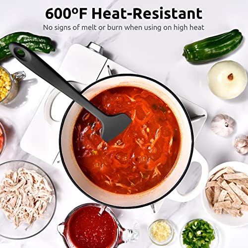 U-Taste 14in Extra Large Silicone Spatula, 600°F Heat Resistant, Black - color: Black, size: 14 in (extra large spatula)