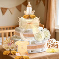 Boho Diaper Cake Kit for Baby Shower Honeycomb Table Centerpieces