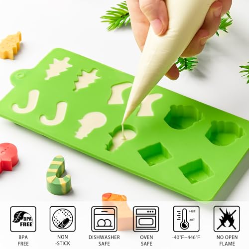 Christmas Chocolate Silicone Molds, 6 PCS - color: Christmas Mold 3 - 6pcs