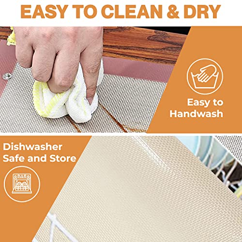 | Silicone Baking Mat with Button | BPA Free Large Nonstick Kitchen Professional Reusable Heat Resistant Baking Half Sheet Bakeware Mats for Cookies, Bread and Pastry(2pc)