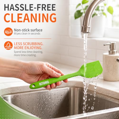 Silicone Spatula Set, 5-Piece Heat Resistant Scraper Tools