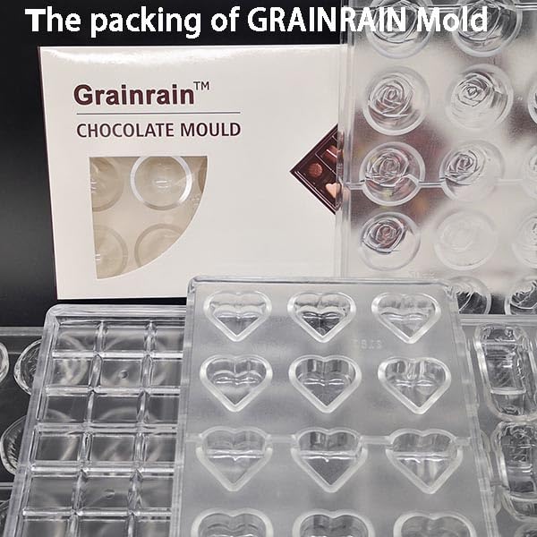 Grainrain polycarbonate chocolate mold polycarbonate chocolate bar mould Bullet Clear Hard Plastic candy pastry tools - Big Size (19322) - color: 8