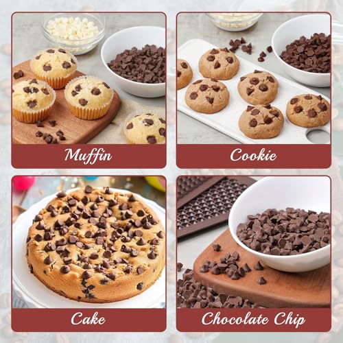 Webake Chocolate Chip Mold 202 Cavity Silicone Mini Candy Molds LFGB 2 Pack For Non Dairy & Sugar Organic Chocolate Chips & Mini Gumdrop, Ganache, Small Dot Cake Decoration (1 Scraper Included) - style: Chocolate Chip