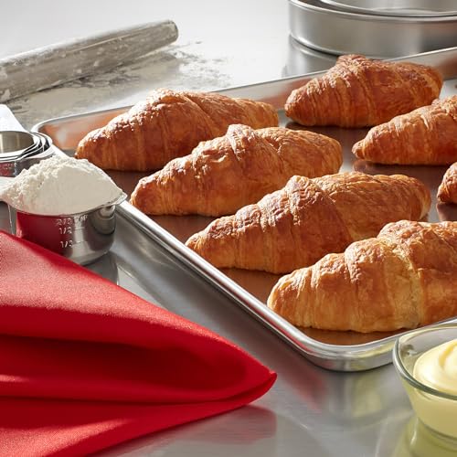 Last Confection 18" x 26" Commercial Grade Baking Sheet Pans, 4 Pack - Aluminum Full-Size Rimmed Cookie Sheet Trays