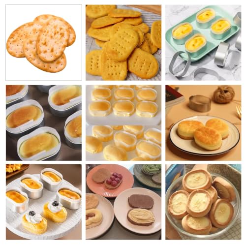 Pill Capsule Long Oval Cookie Cutters - 5 Inch, 4 Inch, 3 Inch, 2 Inch - Geometric Frame Plaque Cookie Cutter Set Fondant Biscuit Molds - Stainless Steel - color: Oval-Pill Capsule