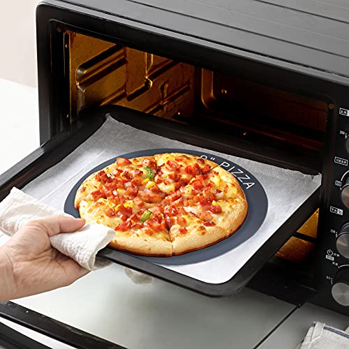 GUANCI Silicone Baking Mat Set of 4, 2 Medium 16.5"x11.6", 1 Small 11.8"x8.4", 1 Piece 9" Round, All Mats 0.7mm Thick, Food Grade Non-Stick Reusable Baking Mats for Pizza, Bread, Pastry, Macarons - color: A-4Grey