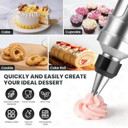 Cake Decorating Kit -18Pcs Cake Decorating Syringe Set, Frosting Gun - color: 18Pcs-Black