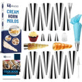 Cream Horn Molds for Baking, 15pcs Cone Shaped, 4.7-inch