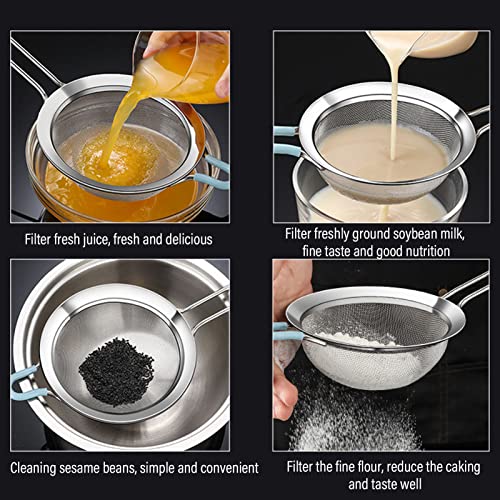 Fdit Fine Mesh Strainer 60 Mesh Stainless Steel 20 cm