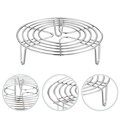 Round Steamer Rack, 304 Stainless Steel Cooling Rack, 6.3 x 1.57 Inch - size: 6.3x1.57inch