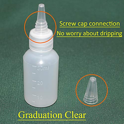 24 Pack 1-Ounce Plastic Squeeze Bottles with Measurement - size: 1 Ounces (Pack of 24)