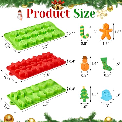 Christmas Chocolate Silicone Molds, 6 PCS - color: Christmas Mold 3 - 6pcs