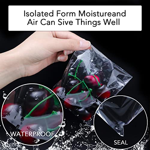 NEOACT 600 Pcs Small Cellophane Bags 3x5,Clear Resealable Cellophane,Self Sealing Bags for Candy Bakery Snacks Cookie Jewelry,Cello Bag for Party Decorative Gift - size: 600 Count (3"x5")