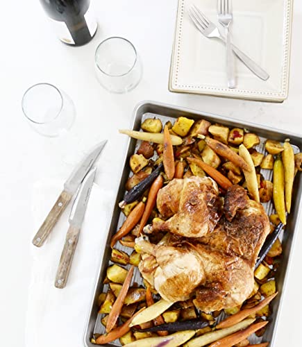 USA Pan Nonstick Half Sheet Pan and Quarter Sheet Pan, Set of 2, Aluminized Steel - size: Half Sheet, Quarter Sheet, style: Set of 2