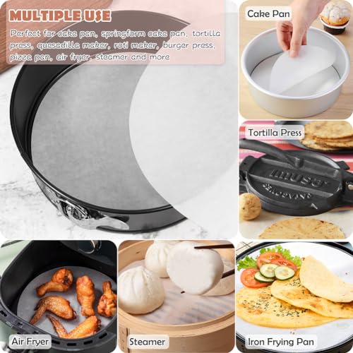 BYKITCHEN 220pcs 6 Inch Parchment Paper Rounds for Cake Pan, Burger Press - size: 6 INCH