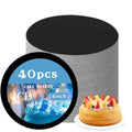 JCD 8" Black Cakeboard Round,Disposable Cake Circle Base Boards Cake Cardboard Pizza Plate Platter 8 inch,Pack of 40-Thinner But Stronger(Black, 8inch/40Pcs) - color: Black, size: 8inch/40Pcs