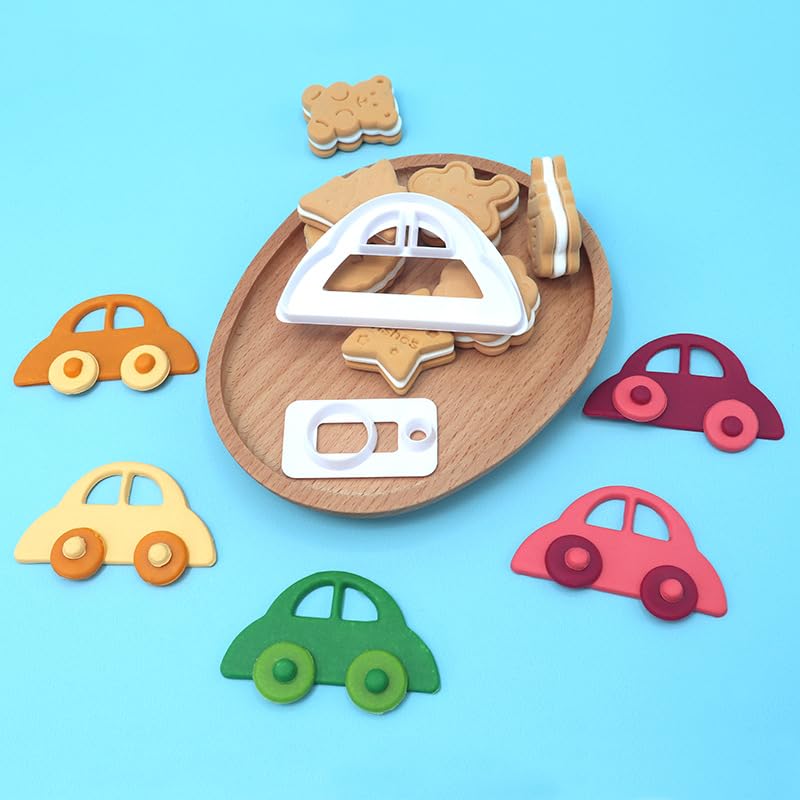Cloud Cookie Cutter,Fluffy Cloud Fondant Car Cookie Cutters Cake Mold 7Pcs