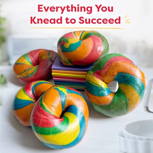 Baketivity Rainbow Bagel Kids Baking Kit with Pre-Measured Ingredients