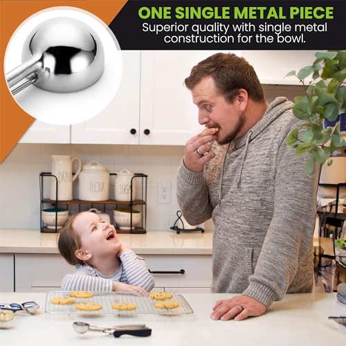 Spring Chef Medium Stainless Steel Cookie Scoop, #40, 1.7 Tablespoon, Black - color: Black, size: #40 - Medium - 1.7 Tbsp