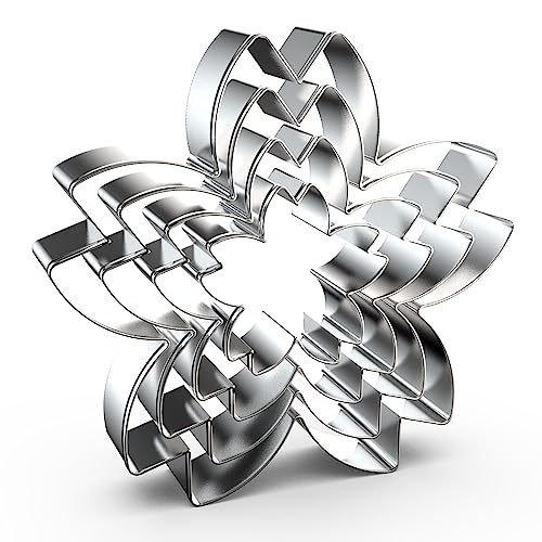 Cherry Blossom Flower Cookie Cutter Set - 4 Piece Sakura Cookie Cutters - Stainless Steel - color: Cherry Blossom