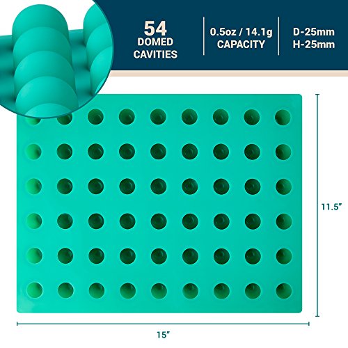 Round Silicone Candy Mold for Truffles and Pralines - size: 25mm Diameter x 25mm High