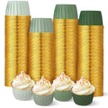 Geiserailie 100 Pcs Sage Green Cupcake Liners Cupcake Foil Wrappers - color: Sage Green, style: Classic
