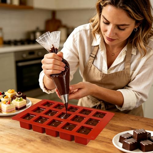 3Pcs Square Cube Cake Silicone Mold, 1.4" x 1.4" x 1.4" 3D Square Silicone Chocolate Molds for Baking, 45-Cavity Cube Jello Silicone Mold for Truffle Chocolate, Mini Brownie, Ice Cube - color: 15-Cavity Regular Square