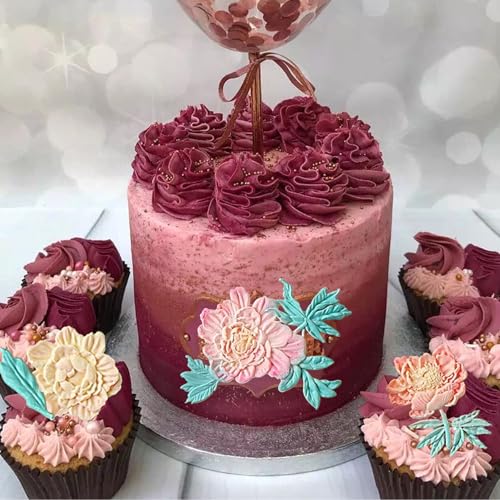 Rose Fondant Molds, Peony Kitchen Baking Silicone Mold - color: Rose Fondant Molds