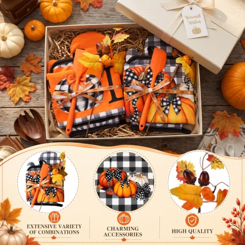 Rtteri 31 Pcs Fall Pumpkin Kitchen Gift Set Thanksgiving Kitchen Towels