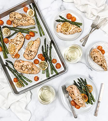 USA Pan Bakeware Half Sheet Pan, Set of 2 Baking Sheets, Aluminized Steel - size: Half Sheet, style: Set of 2