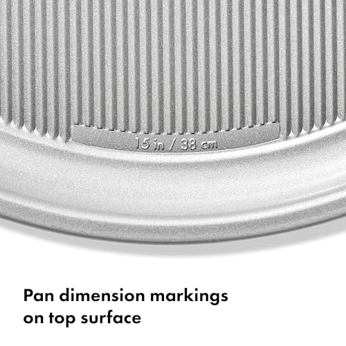 OXO Good Grips Non-Stick Pro Clear Coated Metal Bakeware Pizza Pan, Baking Sheet - style: 15in Pizza