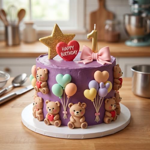 ZiXiang Bear Silicone Mold Balloon Fondant Molds Bear Candy Mold Set Of 4 - color: Style F
