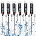 Copkim 6 Set Digital Food Thermometer Long Probe Instant,White - color: White