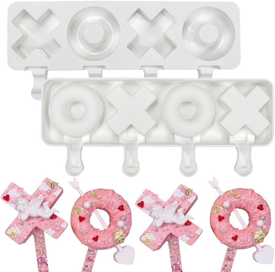 1 Pack Cute Letter Shape Popsicle Molds Silicone Ice Pop Molds 4 Cavities Popsicle Molds for Kids Adults Ice Cream Mold Cakesicles Mould DIY Popsicle Maker Homemade Popsicle Silicone Molds X - color: Cute Letter Popsicle Molds X