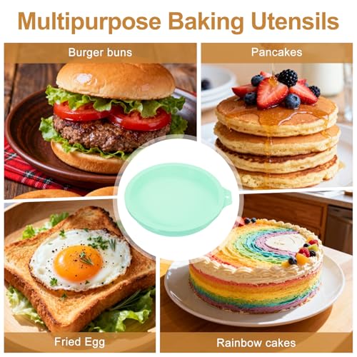 uxcell 2Pcs 7" Air Fryer Egg Pan Easy Release Ramekins Reusable, Green - color: Green, size: 7 Inch